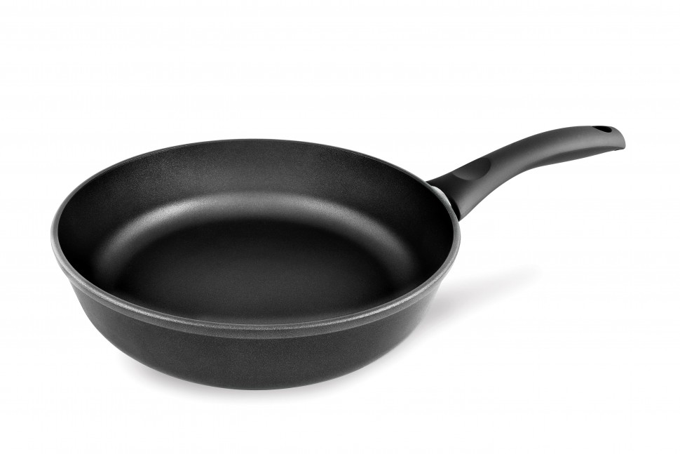 Сковорода Нева Металл Посуда Готовить легко Black 24 см, алюминий, антипригарное покрытие, черный без крышки (GL1124)
