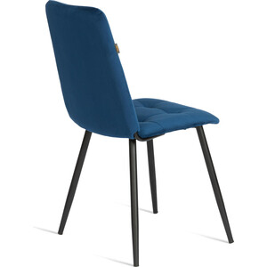 Стул обеденный TetChair Asti, разборный, велюр, 47х54х86, Blue (синий)