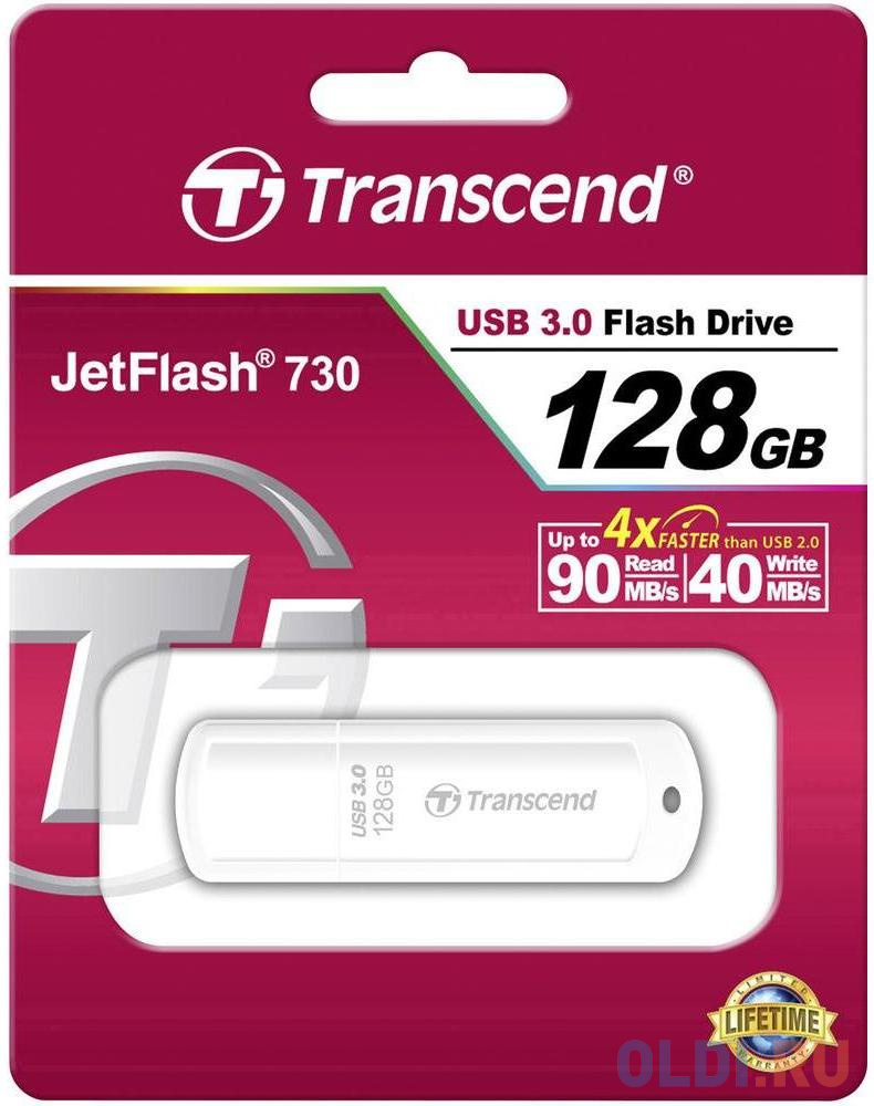 Флешка USB 128Gb Transcend Jetflash 730 TS128GJF730 белый