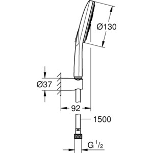 Душевой набор Grohe Rainshower белая луна (26581LS0)