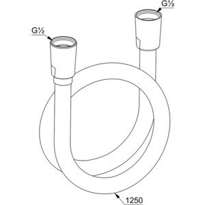 Душевой шланг Kludi Suparaflex 125 см, ПВХ, белый (6107191-00)