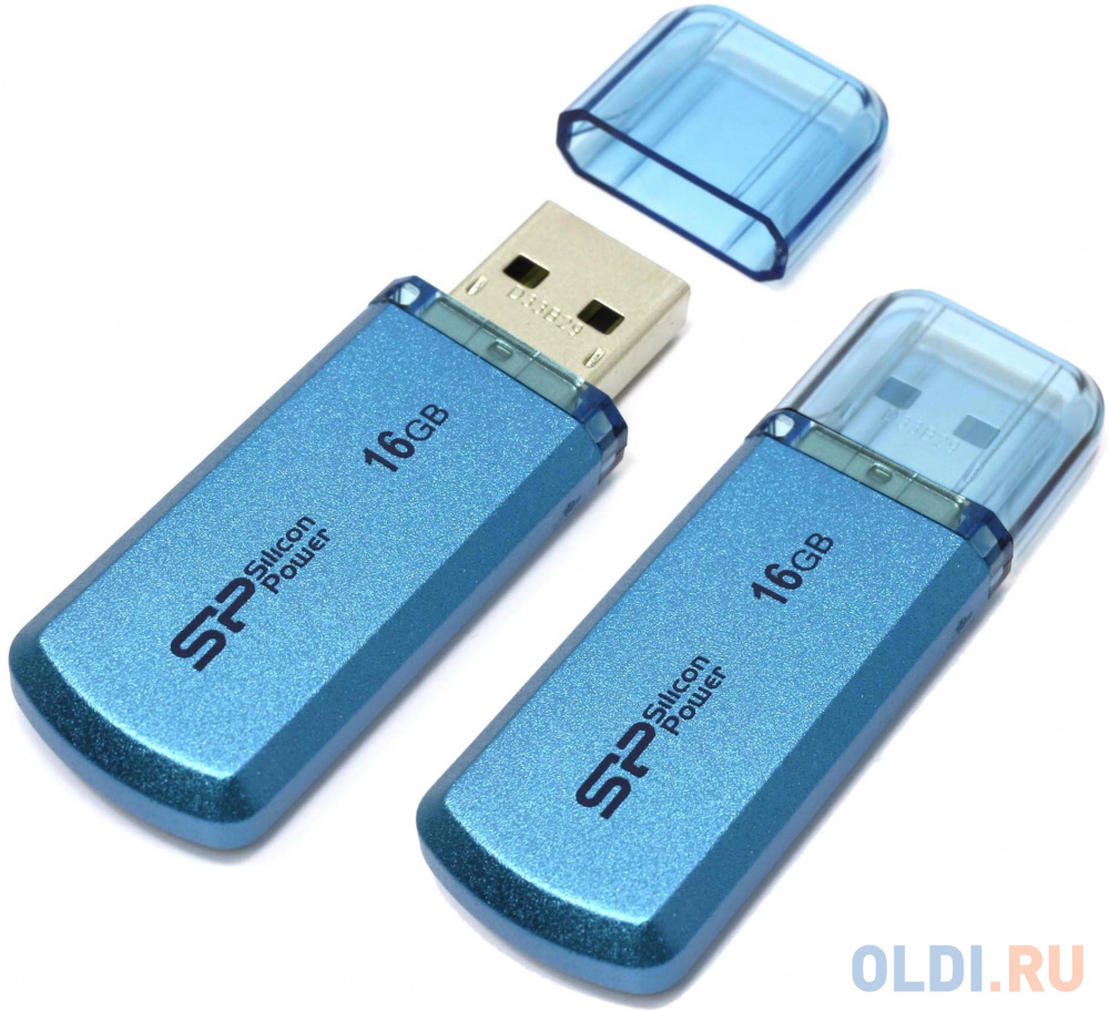 Внешний накопитель 16GB USB Drive <USB 2.0 Silicon Power Helios 101 Blue (SP016GBUF2101V1B)