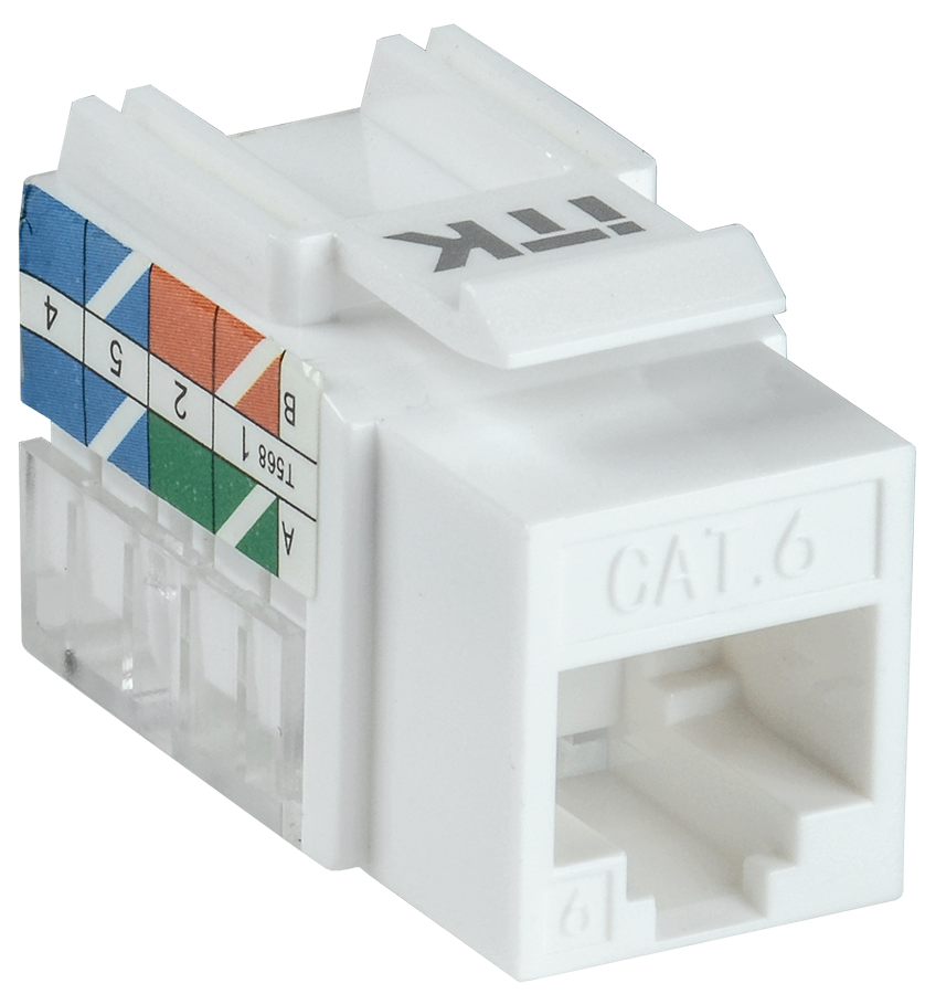 Модуль Keystone ITK, 1xRJ-45 cat.6, 1шт., белый (CS1-1C06U-11)