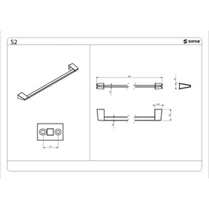 Полотенцедержатель Sonia S-2 50 см (156108)