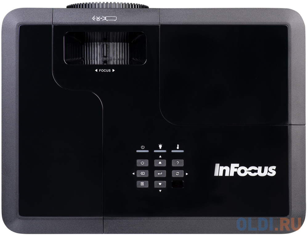 Проектор INFOCUS IN2136 DLP, 4500 ANSI Lm, WXGA(1280х800), 28500:1, 1.18-1.54:1, 3.5mm in, Composite video, VGAin, HDMI 1.4aх3 (поддержка 3D), USB-A (