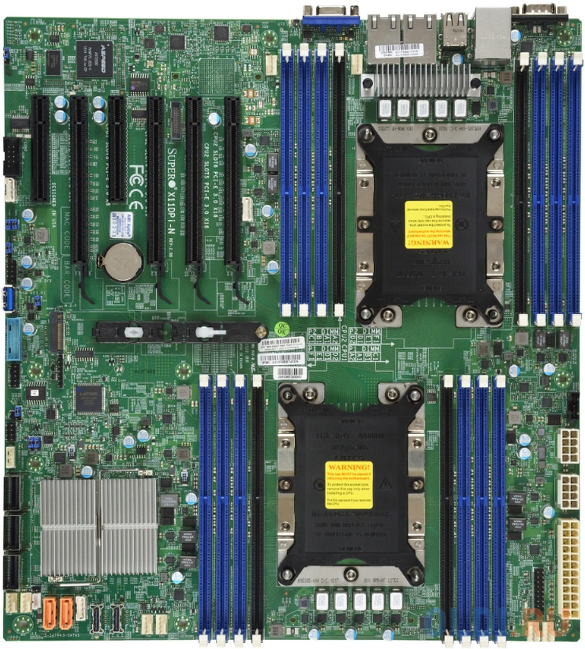 SuperMicro MBD-X11DPI-N-B Серверная материнская плата X11DPi N Motherboard Dual Socket P (LGA 3647) supported, CPU TDP support 205W, 2 UPI up to 10.4