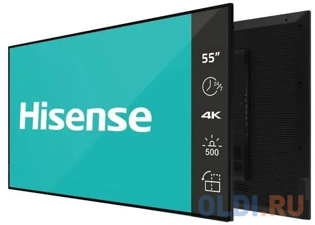 Панель Hisense 55" 55DM66D черный D-LED DID LED 8ms 16:9 HDMI матовая 1200:1 500cd 178гр/178гр 3840x2160 DP 4K USB 17кг