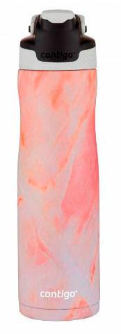 Термос-бутылка Contigo Couture Chill, 0.72л, белый/розовый (2127884)