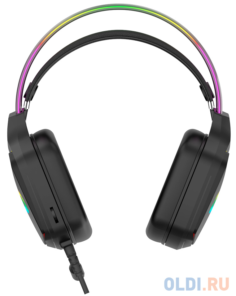 CANYON Darkless GH-9A, RGB gaming headset with Microphone, Microphone frequency response: 20HZ~20KHZ,  ABS+ PU leather, USB*1*3.5MM jack plug, 2.0M PV