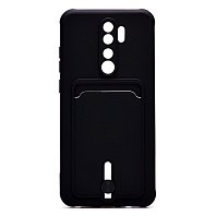 Чехол-накладка Activ SC304 для смартфона Redmi Xiaomi Redmi Note 8 Pro, пластик, силикон, искусственная кожа, черный (208788)