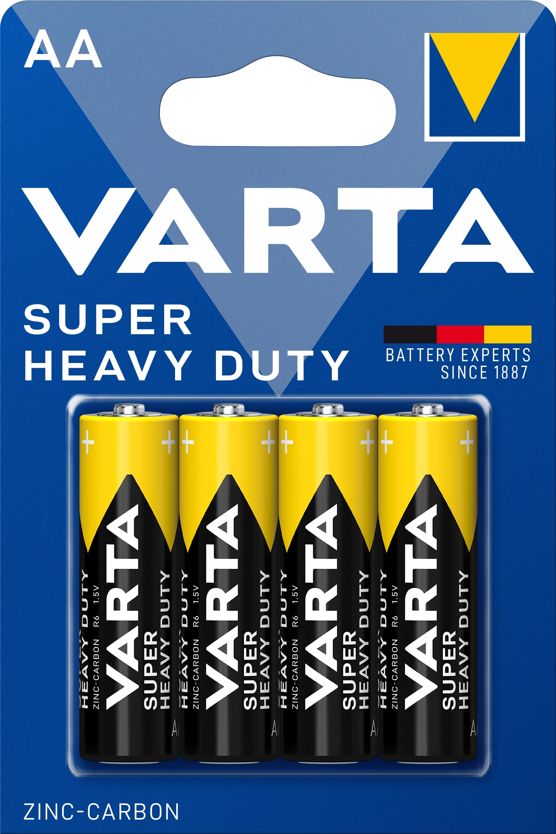 Батарея Varta Super Heavy Duty, AA (LR6-20F), 1.5 В, 4шт. (02006101414)