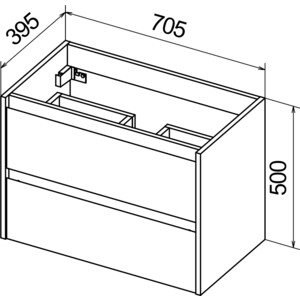 Тумба под раковину BelBagno Kraft 70 Bianco Opaco (KRAFT 39-700/390-2C-SO-BO)