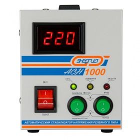 Стабилизатор напряжения Энергия АСН-1000, 1000 VA, 700 Вт, EURO, белый (Е0101-0124)