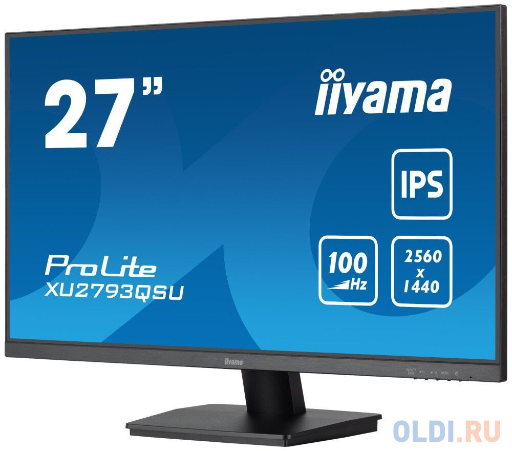 LCD IIYAMA 27" XU2793QSU-B6 {IPS 2560x1440 100Hz 1ms 250cd 8bit 1300:1 DVI 2xHDMI2.0 DisplayPort1.2 2xUSB3.2 2x2W VESA}