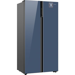 Холодильник Weissgauff WSBS 600 NoFrost Inverter Blue Glass в Москвe