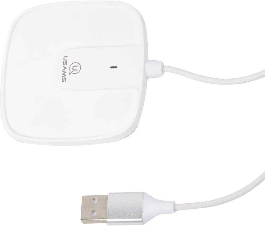 Беспроводное зарядное устройство USAMS US-CD153, Magsafe, 3A, белый (CD153DZ02)