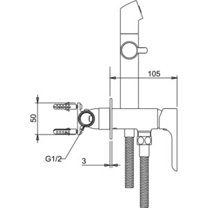 Смеситель для душа Gappo G7248-1 встраиваемый, хром (6959477695803)