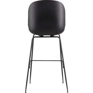 Барный стул Stool Group Турин со спинкой серая экокожа/черные ножки 9329C grey