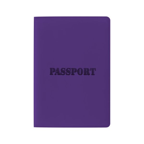 Обложка для паспорта STAFF, мягкий полиуретан, "ПАСПОРТ", фиолетовая, 237608 (5 шт.)