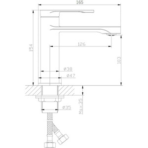 Смеситель для раковины Orange Vesper хром (M10-021cr)