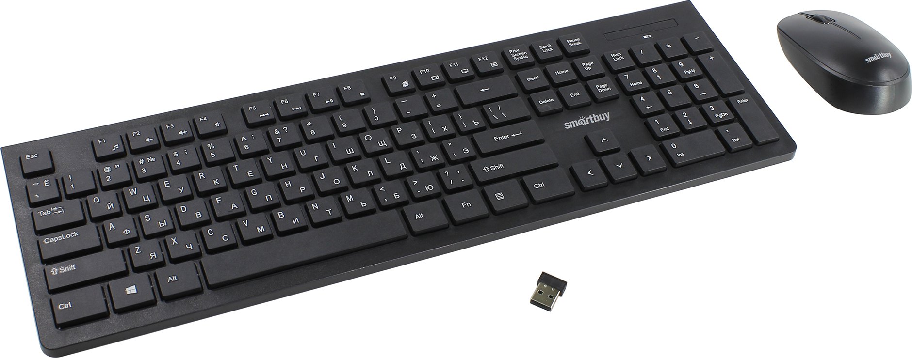 Клавиатура + мышь SmartBuy 206368AG-K, беспроводной, USB, черный (SBC-206368AG-K)