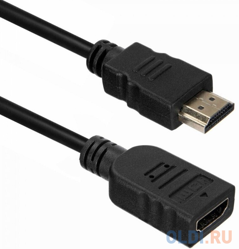 Кабель ACD-DHHF1-50B [ACD-DHHF1-50B] HDMI 1.4, Golden Plated,19m/19f, HDMI extension, Черный, 5м (74229)