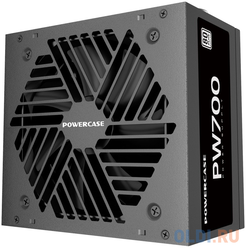 Powercase PW700 (80 Plus, ATX 2.31, 700W, APFC, DC-DC, 120mm Fan) / PS-700W-DC