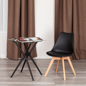 Стул TetChair Tulip (mod 73-1) дерево/пластик/экокожа 47,5x55x80 см черный