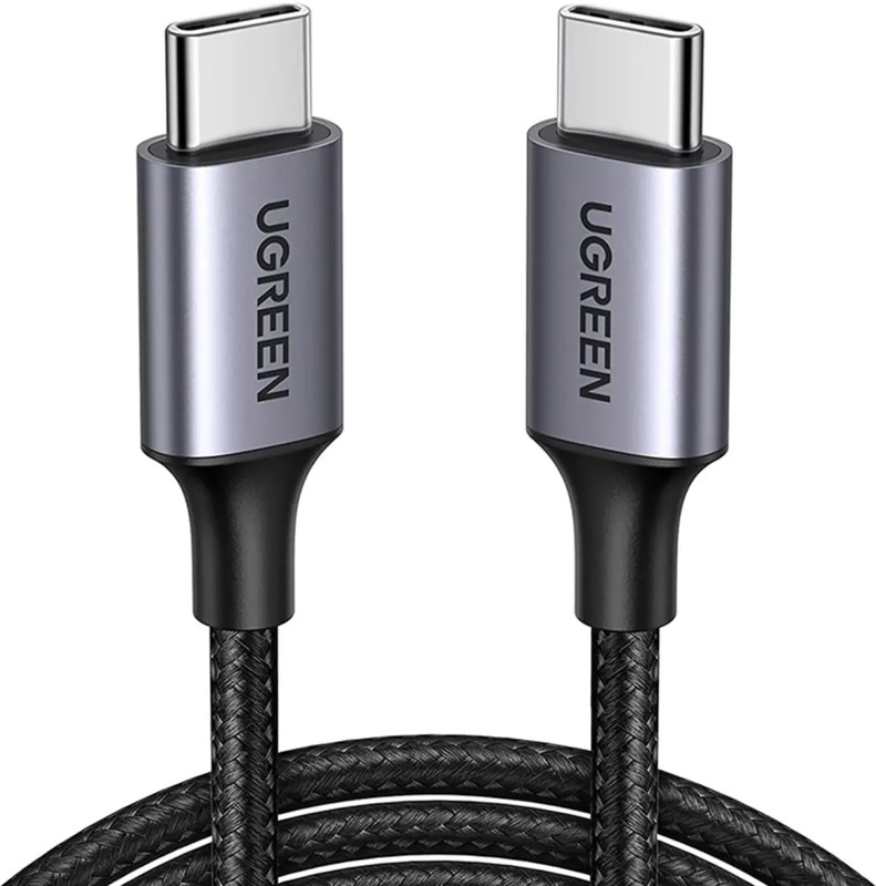 Дата-кабель USB Type-C-USB Type-C, 5А, 50 см, черный, UGREEN US316 (20478)