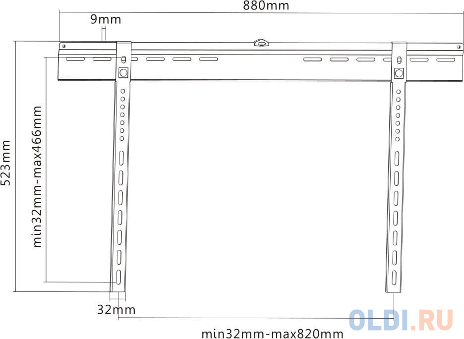 Кронштейн для телевизора Ultramounts UM817F черный 32"-70" макс.65кг настенный фиксированный в Москвe