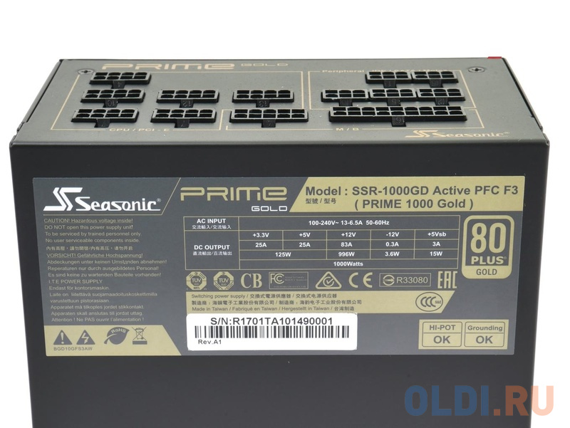 Блок питания Seasonic PRIME GX-1000 80+ Gold 1000 Вт в Москвe