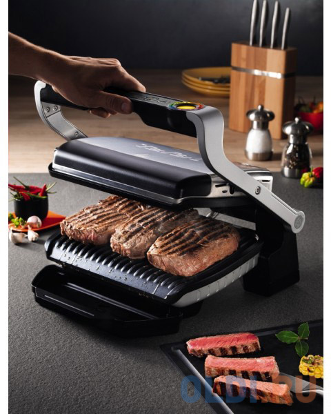 Электрогриль Tefal Optigrill GC712D34 чёрный серебристый в Москвe