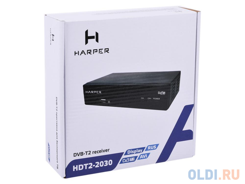 Цифровой телевизионный DVB-T2 ресивер HARPER HDT2-2030 экран, черный,Full HD, DVB-T, DVB-T2