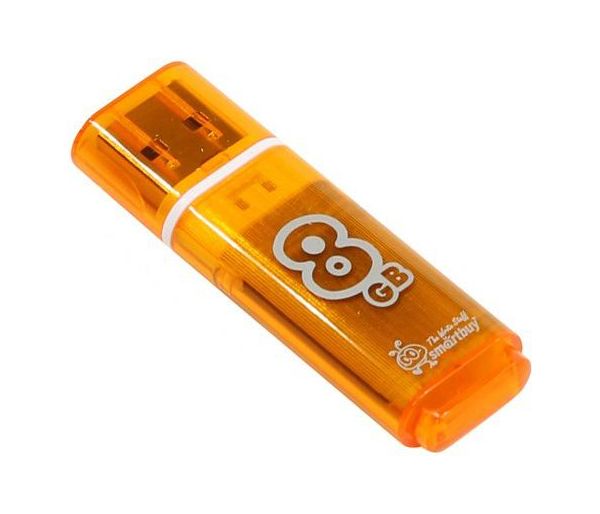 Флешка SmartBuy 8Gb Glossy Orange (SB8GBGS-Or)