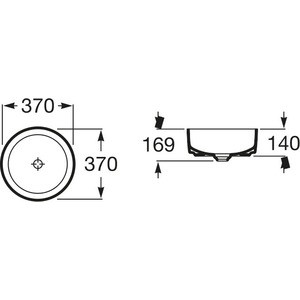 Раковина-чаша Roca Inspira Round 37x37 (327523000)