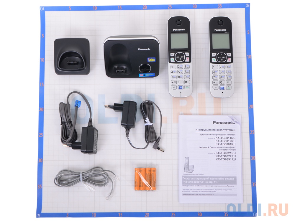 Телефон DECT Panasonic KX-TG6812RUB АОН, Caller ID 50, Спикерфон, Эко-режим, Радионяня, + дополнительная трубка в Москвe