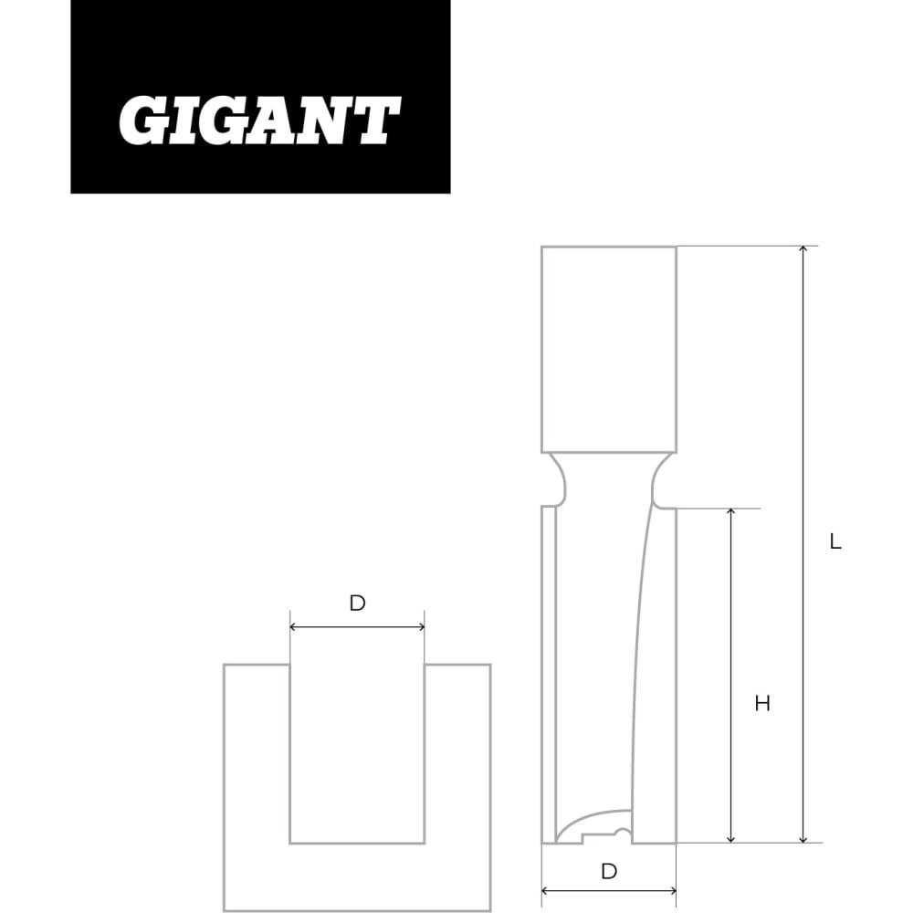 Пазовая прямая фреза Gigant в Москвe