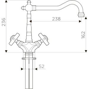 Смеситель для кухни Omoikiri Tokigawa C хром (4994256) в Москвe