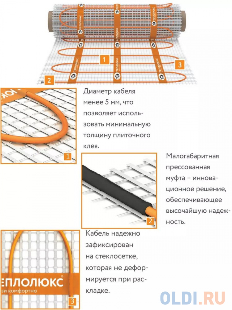 Теплолюкс Комплект теплого пола Tropix МНН 480-3,0