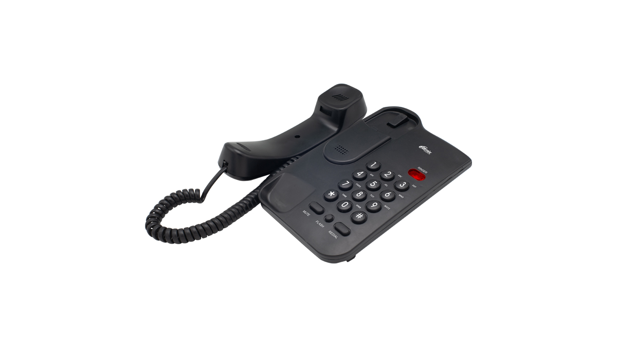 Проводной телефон Ritmix RT-311, черный (RT-311B)