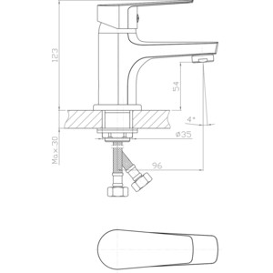 Смеситель для раковины Orange Loop (M26-021cr) в Москвe