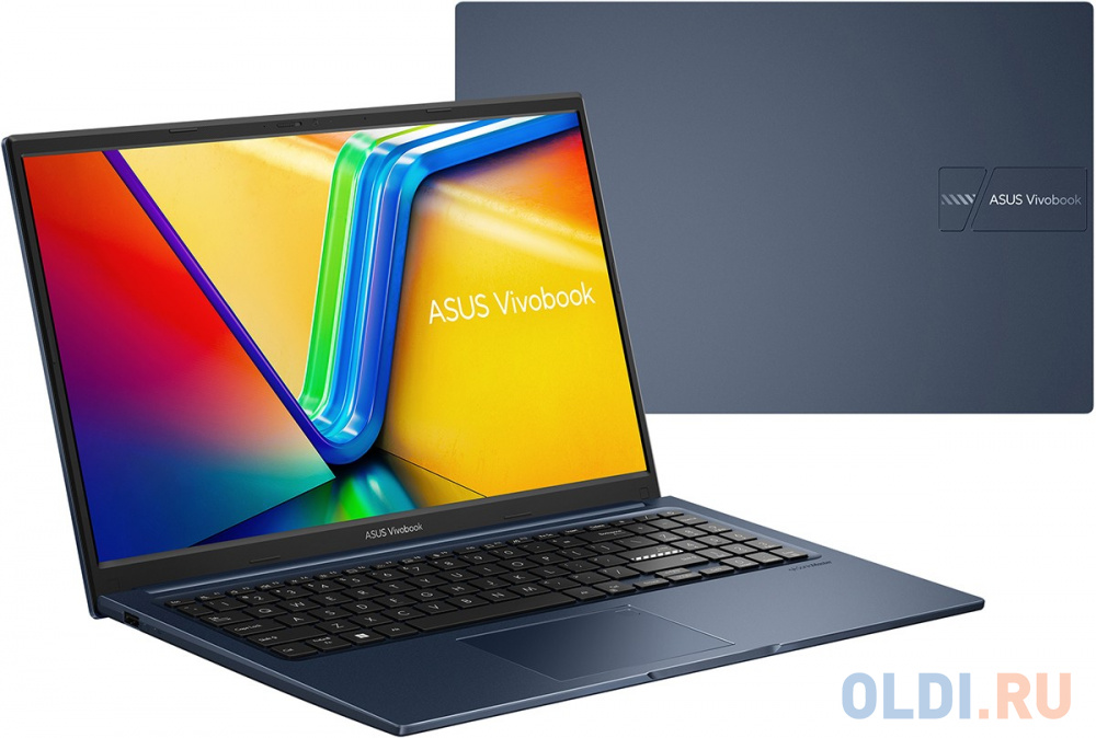 Ноутбук Asus Vivobook 15 X1504ZA-BQ1143 Core i3 1215U 8Gb SSD512Gb Intel UHD Graphics 15.6" IPS FHD (1920x1080) noOS blue WiFi BT Cam (90NB1021-M