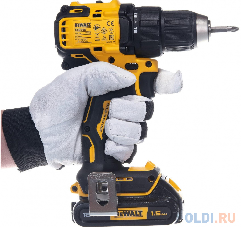 Дрель аккумуляторная DeWalt DCD708P2T-QW