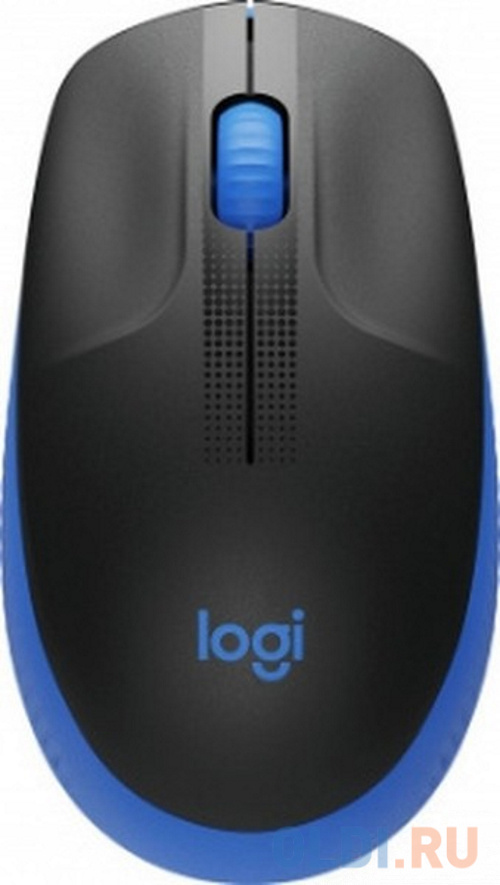 Мышь Logitech M190 черный/синий оптическая (1000dpi) беспроводная USB (2but)