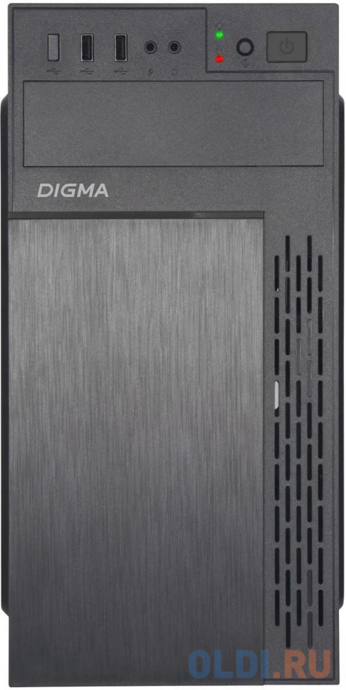 Корпус Digma DCC-MN301 черный без БП mATX 1x80mm 2x120mm 1xUSB2.0 1xUSB3.0 audio