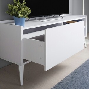 Комплект мебели Моби Муссон цвет белый/дуб эндгрейн элегантный/кожзам белый (11.28+13.282)