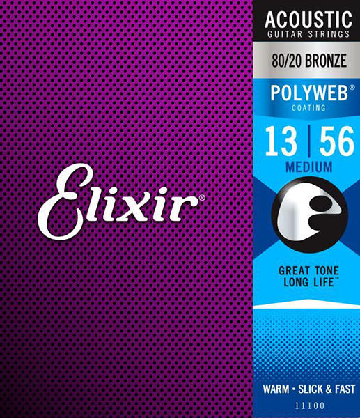 Струны Elixir 11100 POLYWEB 13-56 бронза для акустической гитары