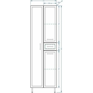 Пенал Stella Polar Концепт 54 белый (SP-00000150)