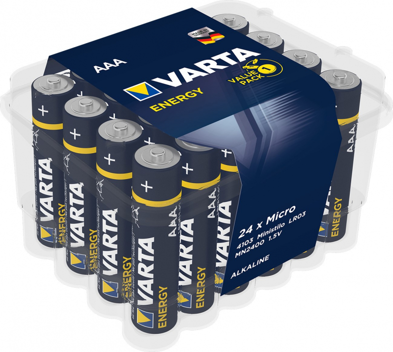 Батарея Varta Energy, AAA (LR03), 1.5V, 24 шт. (04103229224)