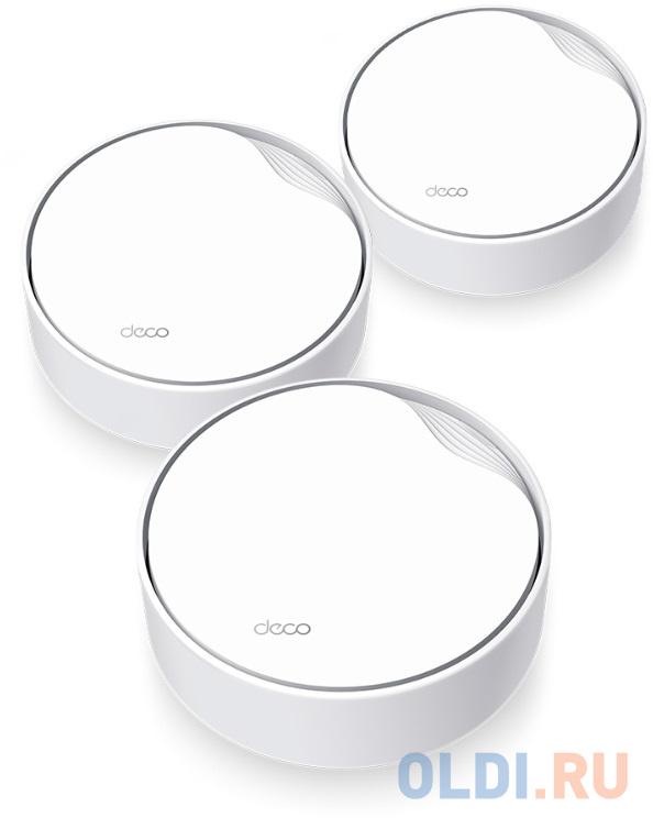 Wi-Fi система TP-LINK Deco X50-PoE (3-Pack) 802.11ax 2402Mbps 2.4 ГГц 5 ГГц 2xLAN белый в Москвe